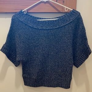 off the shoulder crop sweater